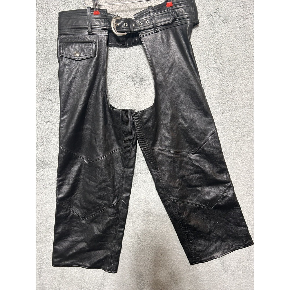 Harley Davidson Leather Chaps‎ Women's Size Large Biker Chic Moto Hog